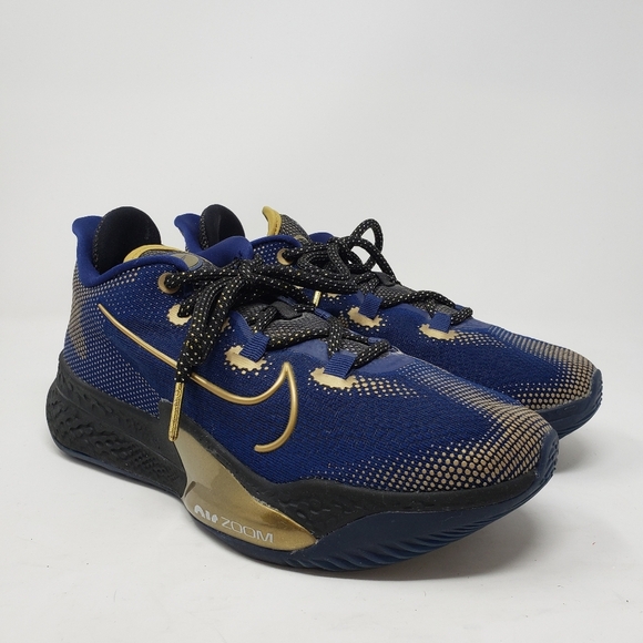 Nike Air Zoom BB NXT Blue Metallic Gold Size 8.5 - Picture 1 of 8